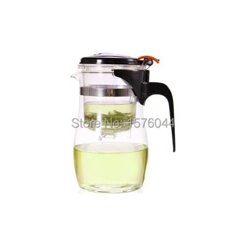 1PC New arrival hot selling kettle Heat-Resistant Glass Teapot Convenient Office Tea Pot Set 1000ml special sale OG 0049