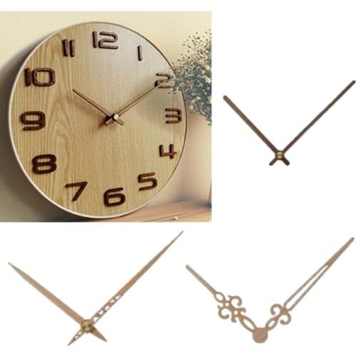 1 set Beech Wooden Clock hands DIY Wall Clock Watch Parts Repair Accessories Tools Metal Creative Clock pointers Home Decor