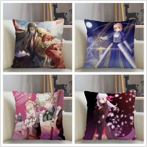 Musife Custom Fate/stay night Pillowcase Home Decoration 45*45cm Zipper Square Pillowcase Throw Pillow Cover Drop Shipping