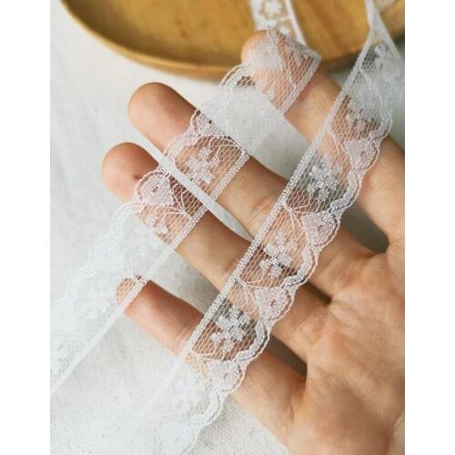 10 Meters Delicate 1.5cm Ivory Lace Fabric Flower Venise Hollow Out Lace Trim Applique Sewing DIY Craft