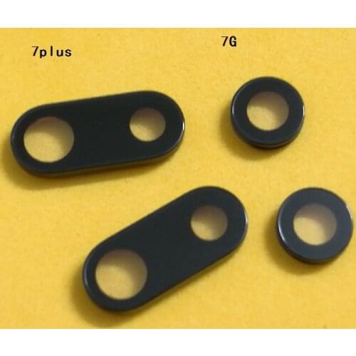 50pcs/lot New Back Rear Camera Lens Glass Cover With Ring Frame For iPhone 7 4.7" 7G 7 plus Replacement Parts