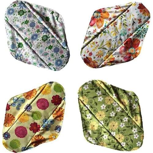 New 1pcs Organic bamboo inner washable reusable menstrual pads sanitary pads lady cloth pad panty liner Feminine Hygiene pad