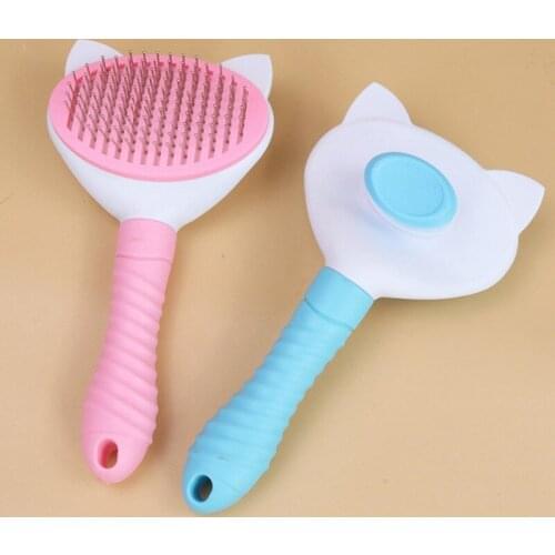 Stainless Steel Dog Hair Removal Comb Pet Dogs Hair Open Knot Thick Needle Combs Puppy Cleaning Brush Pets Supplies