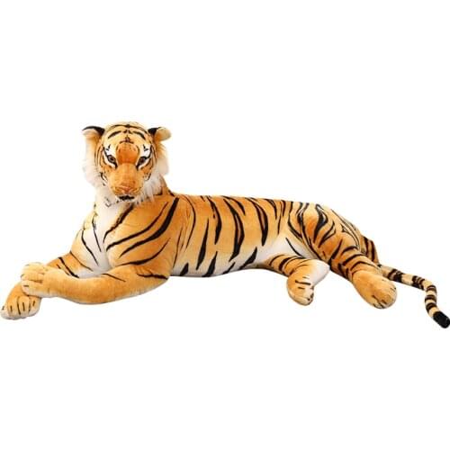 Realistic Modeling Big Animal Tiger Plush Toy Giant Soft Simulation Forest Animals Doll Boy Birthday Gift Deco 67inch 170cm