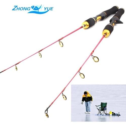 Made in china High Quality ice fishing rod carbon rod 57cm 77cm Raft boat pole ice fishing rod fishing tackle set