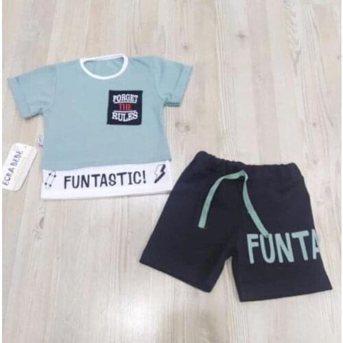 Baby boy Shorts-T-Shirt Suit-MİNT