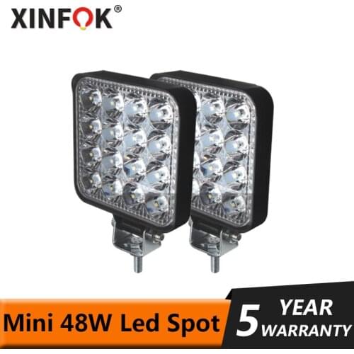 42W 48W Mini LED Work Light Bar Spotlight Led Bar Offroad 12V 24V LED Light Bar For Truck Off road 4X4 4WD SUV Car For ATV
