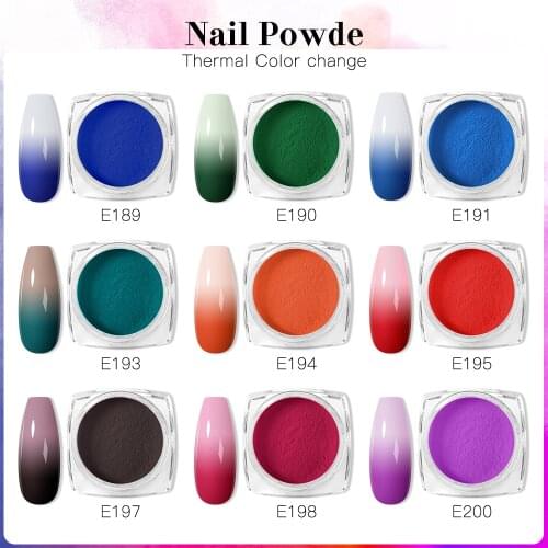 Bottle Thermal Pigment 1g Temperature Color Change Holographic Nail Glitter Powder Manicure Nail Art Gradient Powder