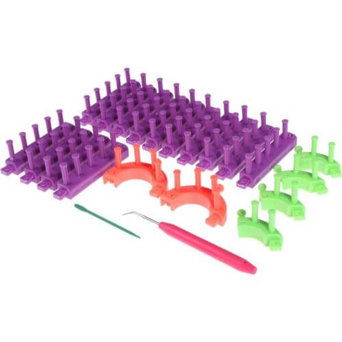 Knitting Loom DIY Spliced Loom Braided Frame Child Educational Long Ring Set with Hook Needles Knitting Woven Scarves Hats Socks