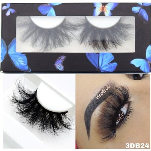 Visofree 25 mm mink eyelashes Dramatic Handmade faux 3D mink lashes fluffy makeup Thick fake lashes Crueltyfree eye lashes 3DB20