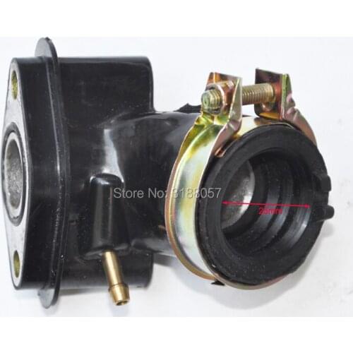 Motorcycle Intake Pipe Moped Scooter for GY6 50-80cc Inlet Manifold Carburetor interface