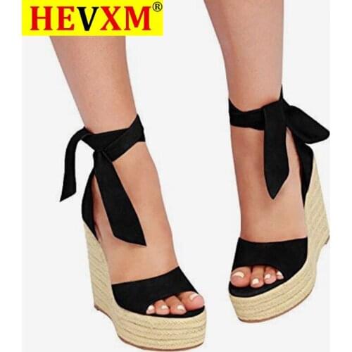 35~43 Women Wedge Sandals Female Platform Bohemia High Heel Sandals Fashion Ankle Strap Open Toe Ladies Shoes Zapatos De Mujer