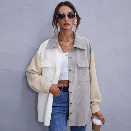 ZOGAA Women's Corduroy Shirts