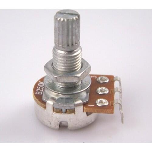 10 pcs B250k long Split shaft 18mm ELectric Guitar Volume Tone Pots Audio Tone Switch Potentiometer guitar parts