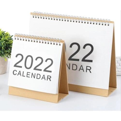 2022 Simple Desktop Calendar English Coil Daily Monthly Planner Schedule Yearly Agenda Organizer Home Office