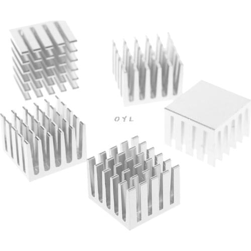 5Pcs 20x20x15mm Cooling Accessories DIY Heatsink CPU GPU IC Memory Chip Aluminum Heat Sink Extruded Cooler Radiator
