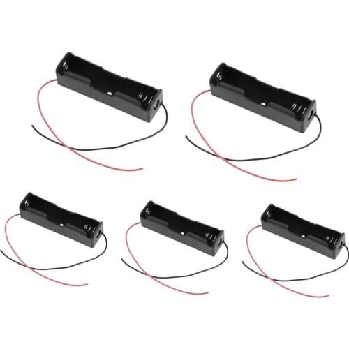 5pcs Single Slot 18650 Battery Holder Power Bank Plastic Storage Box Case