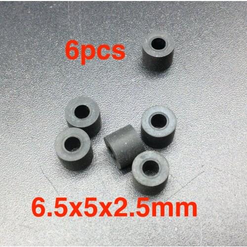 6pcs 6.5*5*2.5mm wheel shock absorber press belt pulley deck audio pressure recorder cassette pinch roller tape Card Stereo