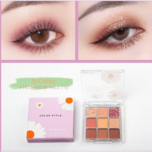 9-Color Matte Makeup Eyeliner Maquillajes Para Mujer Liquid Eyeliner Eyeshadow Palette Glitter Eyeshadow Cosmetic Eye Durable