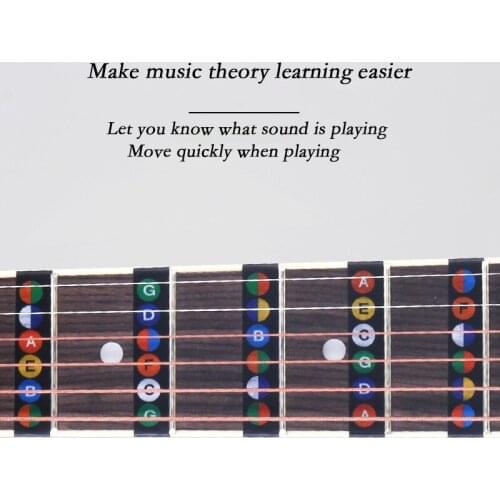 Acoustic Guitar Notes Sticker Fretboard Labels Map Sticker Beginner Notes Sticker Guitar Accessories GP147