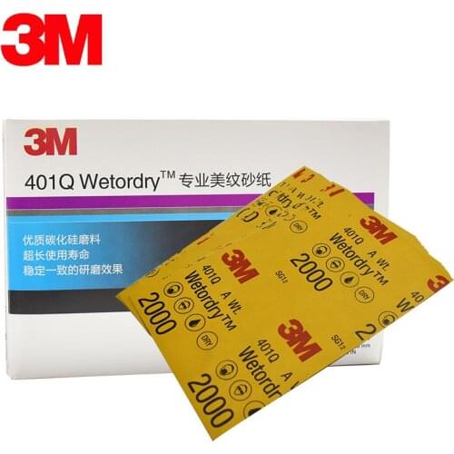 3M401Q sandpaper polishing and sanding sandpaper set car paint water mill water resistance 2000 mesh 1500 dry sandpaper