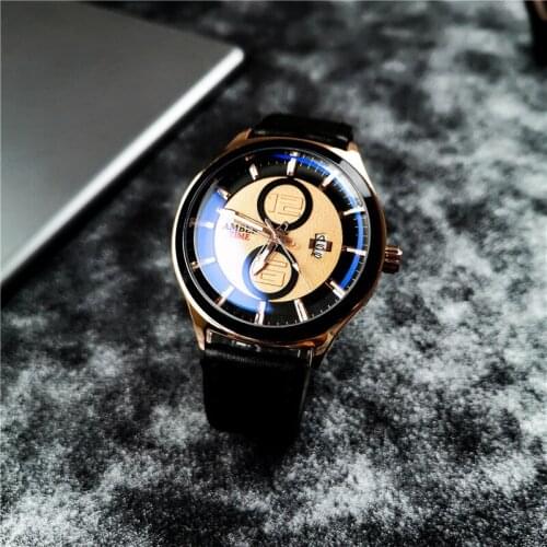 Lism Leatherette Ribbon Moon Phases Simplehuan Coupl Watch Fashion Casual Men Watches Indonesia Naviforc Nf9068 Orange Sale