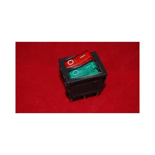 10Pcs Double 2 Position Rocker BOAT Switch RED AND GREEN Light Illuminated 220V