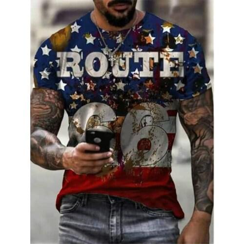 T-shirt European and American street mens Shiel 6 Beer 3D printing clothes super fast dry loose T-shirt printing summer 2021