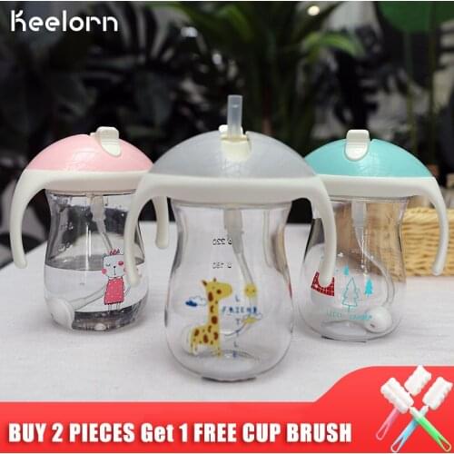 Keelorn 270ml Water Bottle Lovely Kid With scale Leakproof Portable Thermal Insulation High Quality Water Bottles