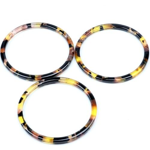 Leopard Print,Tortoise Shell Earring Charm,Acetate Acrylic Beads,Circle Shaped,Boho,Earring Parts,Ohrringe finding,37mm-ACE249