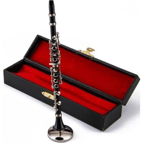 MoonEmbassy Clarinet Model Musical Instrument Miniature Desk Decor Display