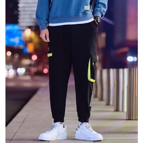 Mens Plus Velet Sports Pants Sweatpants Mens New Loose Tracksuit Sport Gym Sweat Pants Trousers Casual Long Pants