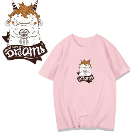 Dinosaur dragon cartoon Clothing Stickers Iron On Patches Diy Heat Transfers Patch For Clothes T-shirt Appliques Decoration