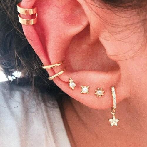 New 2020 Earrings Fashion Jewelry Trendy Crystal Star Oorbellen Brinco Stud Earrings For Women Accessories Wholesale