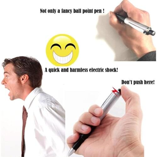 New Funny Novelty Metal Pen Electric Shocking Toy Utility Gadget Gag Joke Funny Trick Prank Best Gift for Friends