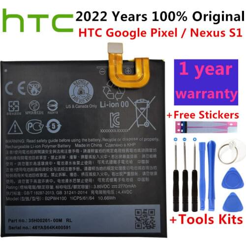Original Battery B2PW4100 2770mAh Battery for HTC Google Pixel / Nexus S1 Batteries Batteria+Tools +Stickers