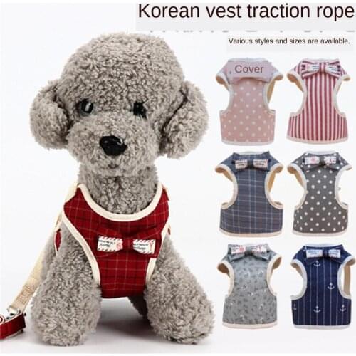 Medium Pet Dog Collar Harness Leash Set Traction Rope Walk The Dog P Chain Pet Lead Harness Vest for Medium Small Dogs