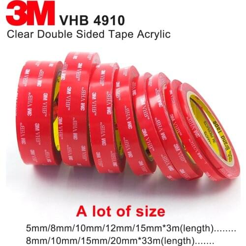Clear 3M VHB Acrylic Foam Tape 1.0MM Thick,3M 4910 high temperature transparent acrylic foam tape ,we can offer any size