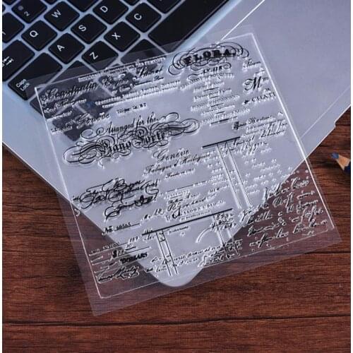 Word Transparent Clear Stamps DIY Silicone Seals Scrapbooking Card Making Photo Album Decoration