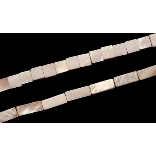 Rectangle Shape Natural Shell Beads Charm Square Loose Spacer Stone Beads for Jewelry Making Wholesale Needlework Diy /Handmade