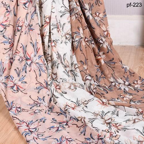 Summer New 75D Chiffon Fabric Swimming Dress Printed Polyester Small Fragments Chiffon New Style Chiffon fabric Dress fabric