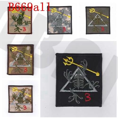 Embroidery patch Seal Team3 Skull frog Morale tactics Military