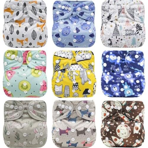 1 Pcs Baby Nappy Eco-friendly Reusable Cloth Diaper Print Adjustable Baby Nappies Soft Baby Toilet Pants Cloth Nappy Fit 3-15kg
