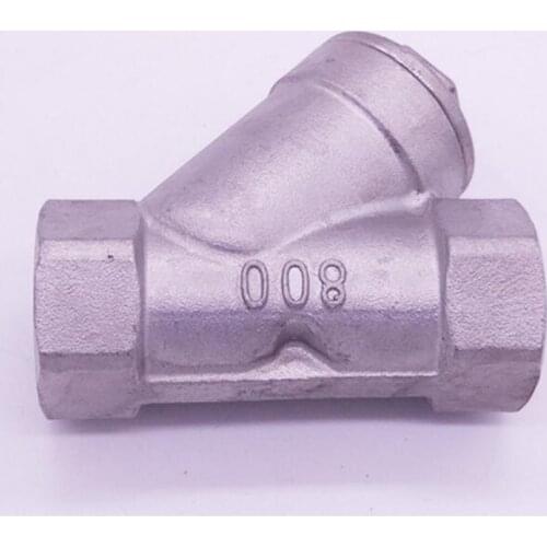 1PCS 304 Stainless steel Female Thread Y type Filter DN15-DN32 20MM-40MM