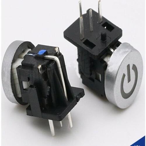1pcs power with light Power switch side plug-in button Cap 4 feet touch switch