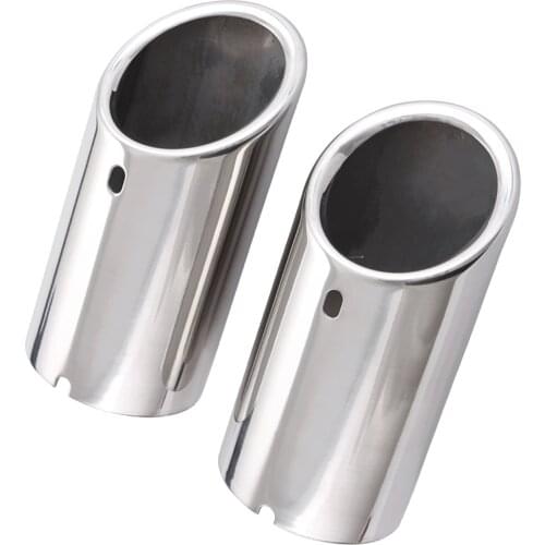 2 Pieces Exhaust Muffler Tail Pipe Tip for VW Jetta 6 MK6 Golf MK7 - Stainless Steel