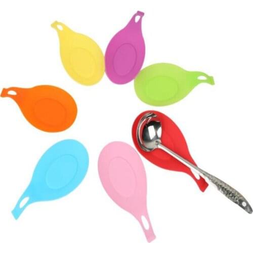 200pcs Food Grade Silicone Cooking Kitchen Spoon Rests Non-stick For Baking Accessories Spatula Scraper Knife and Fork Tools