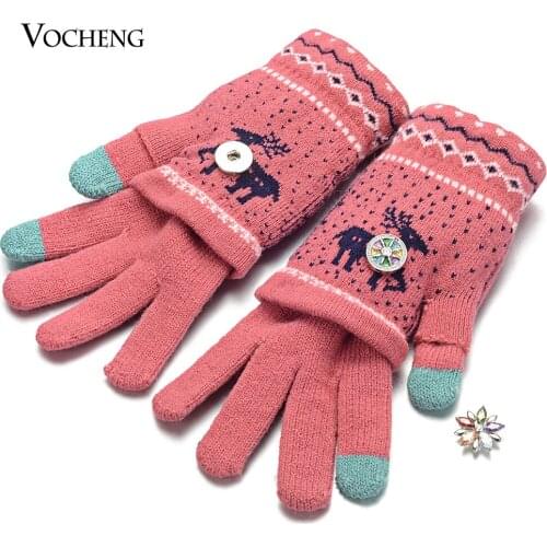 3 Colors Winter Glove With Snap Jewelry Fits 18mm GingerSnaps Jewelry NN-697
