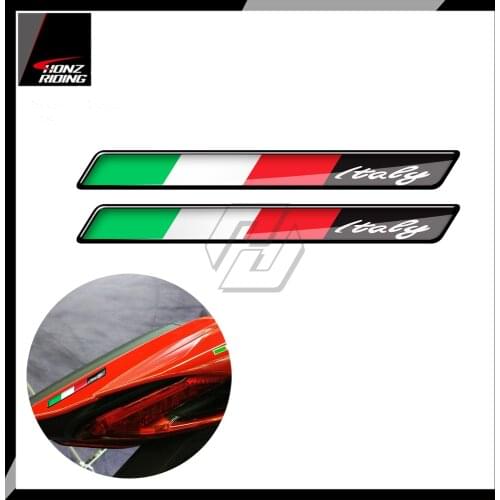 For Ducati Aprilia Piaggio Vespa Sprint GTS GTV LX 50 150 200 300 3D Resin Motorcycle Decal Italy Flag Sticker