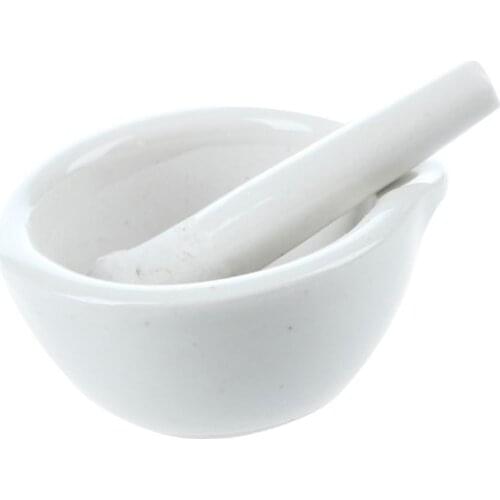 60-160mm porcelain pestle and mortar mixing bowls polished game - white